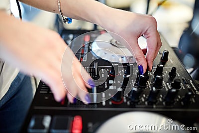 Great black dj controller Editorial Stock Photo