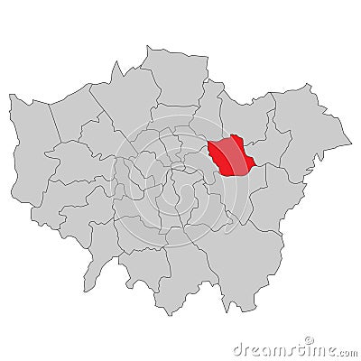 Great Britain - Map of London - High Detailed Stock Photo