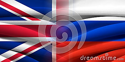 Great Britain VS Russia. Stock Photo
