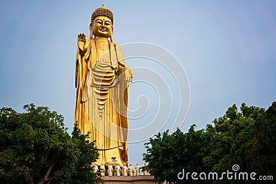 Great Buddha standing statue at Fo Guang Shan monastery in Kaohsiung Taiwan Stock Photo