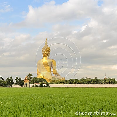 Great Buddha of Thailand Stock Photo