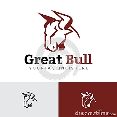 Great Bull Wild Animal Business Sport Logo Template Vector Illustration