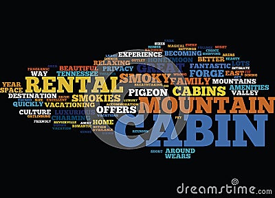 Great Cabin In The Smokies Word Cloud Concept Vector Illustration