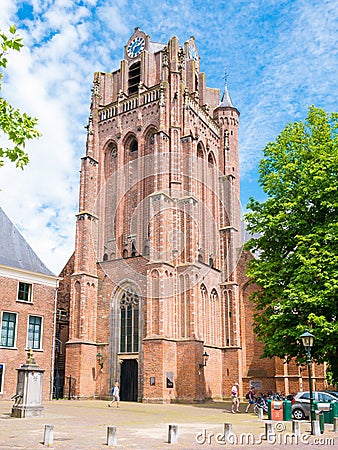 Great Church or John the Baptist Church in Wijk bij Duurstede, N Editorial Stock Photo