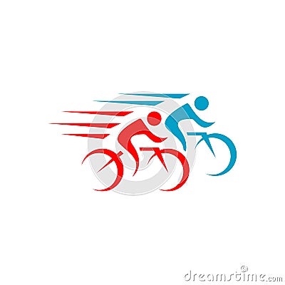 Great custom creative biking race cycling logo design vector symbol illustration Vector Illustration