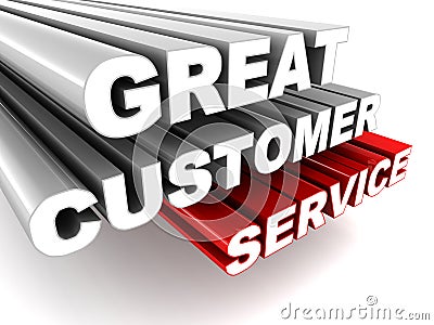 Great customer service Stock Photo