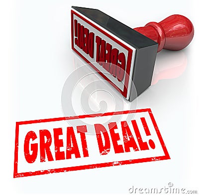 Great Deal Stamp Special Sale Bargain Discount Buy Stock Photo