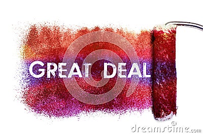 The great deal word painting Stock Photo