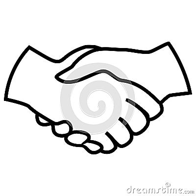 Great design of handshake hands isolated on a white background Vector Illustration