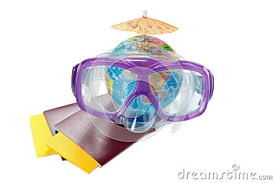 Great divers vacation. Coming scuba trip. Preparation for diving Stock Photo