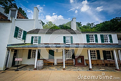 The Great Falls Tavern Visitor Center, at Chesapeake & Ohio Canal National Historical Park, Maryland. Editorial Stock Photo