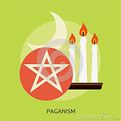 Paganism conceptual design Vector Illustration