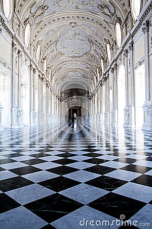 The Great Gallery, in Venaria Royal Palace Editorial Stock Photo