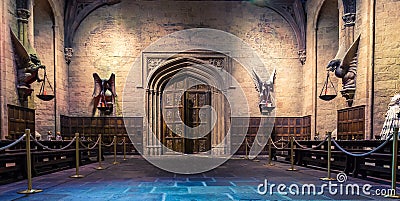 The Great Hall in the Warner Brothers Studio tour 'The making of Harry Potter' in London, Uk Editorial Stock Photo