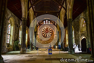 Great Hall of Winchester Castle, a medieval building in Winchester, Hampshire, England Stock Photo