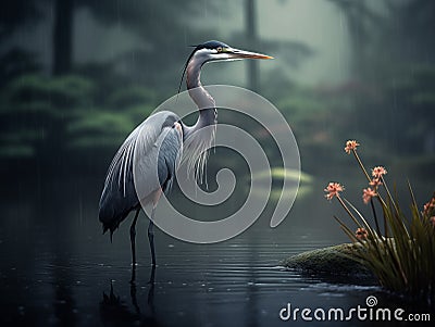 great heron ardea cinerea Stock Photo