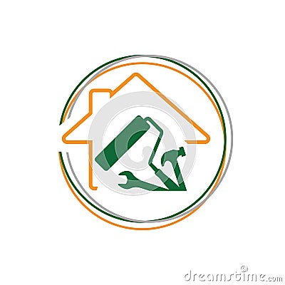 great house maintenance remodel home renovation logo design vector illustrations Vector Illustration