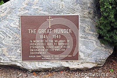 Great hunger memorial. Editorial Stock Photo