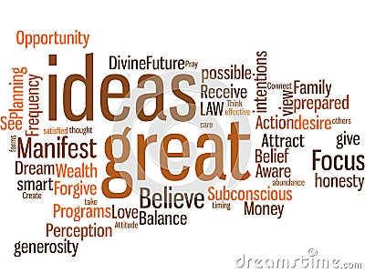 Great ideas word cloud banner Stock Photo