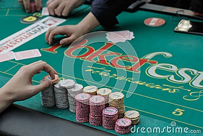 Great International Poker Festival and Tournament Editorial Stock Photo