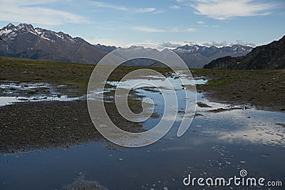 Great lake of the Aragonese Pyrenees Stock Photo