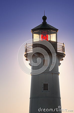 Great Lake Harbor Lighthouse Stock Photo