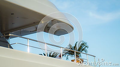 Luxury yacht, detail, northern Mediterranean Stock Photo