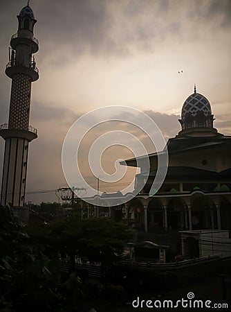 the great mosque of the city of Kediri has been built since 1771 AD Stock Photo