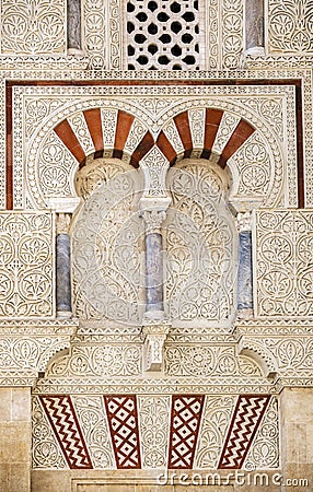 Great Mosque of Cordoba outdoors decoration detail Stock Photo