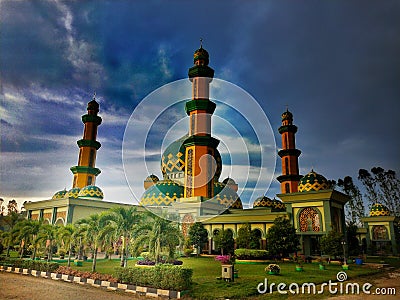 Great mosque in Indonesia beautiful wonderful Stock Photo