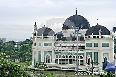 Great Mosque in Medan Stock Photo