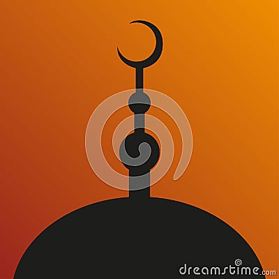 Great Mosque. Symbol of Islam. Ramadan. Vector eps Vector Illustration