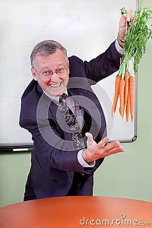The great motivator dangling carrots Stock Photo