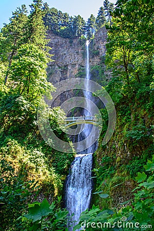 Great Multnomah Falls, Portland, Oregon USA Stock Photo