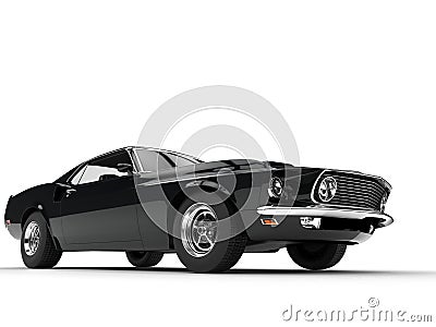 Great muscle car - low angle power shot Stock Photo