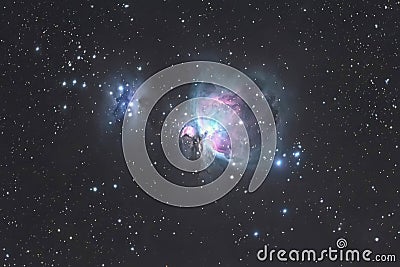 Great Orion Nebula M42, in the constellation of Orion, Milky Way Stock Photo