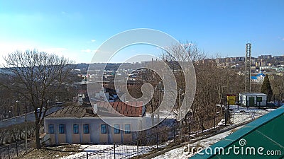 Great panorama of Smolensk in early spring Stock Photo