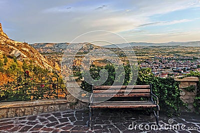 A great place to relax in magical Cappadocia. Stock Photo