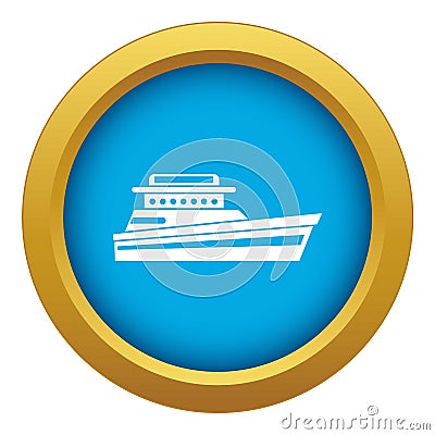 Great powerboat icon blue vector isolated Vector Illustration