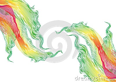 Great rainbow waves colorful gradient line with copy space Vector Illustration