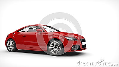 Great Red Sports Car Stock Photo