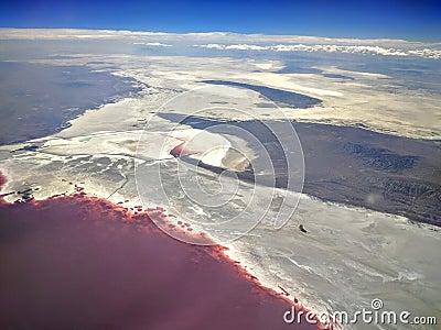 Great salt lake in Utah Stock Photo