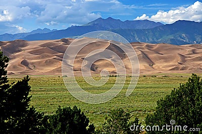 Great sand dunes Stock Photo