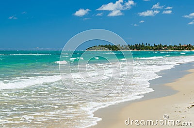 Great sea themed background, beautiful sea with blue water turqu Stock Photo