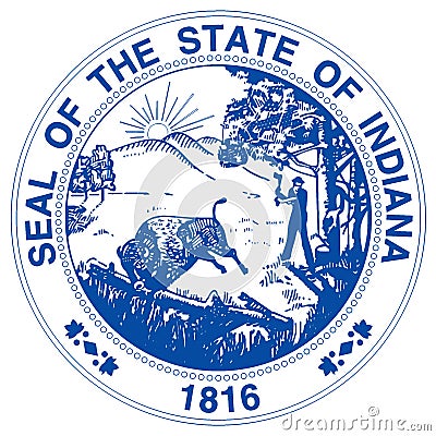 Indiana State Seal Stock Photo