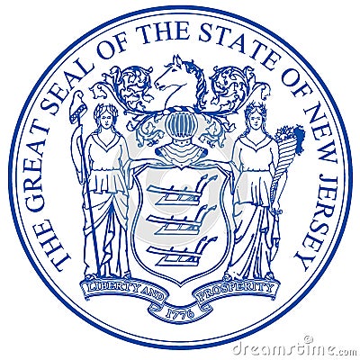 New Jersey State Seal Stock Photo