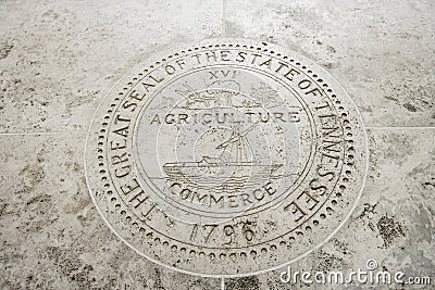 Great Seal of the State of Tennessee in Fort Bonifacio, Manila, Philippines Editorial Stock Photo