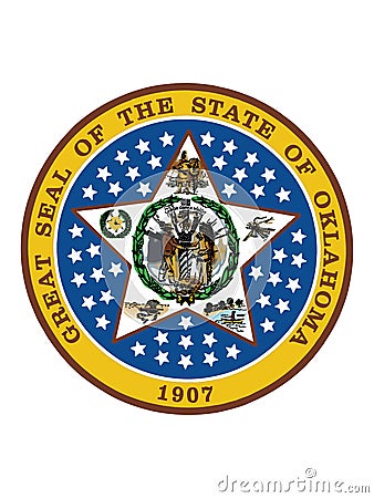 Great Seal of Oklahoma Native America Vector Illustration