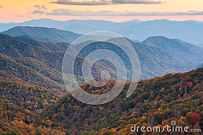 Great Smoky Mountains National Park, Tennessee, USA at the Newfound Pass Stock Photo