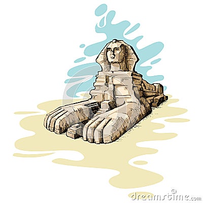 The Great Sphinx Vector Illustration